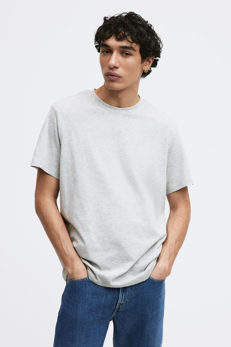 Regular Fit T-shirt - Gray melange - Men | H&M US | H&M (US + CA)