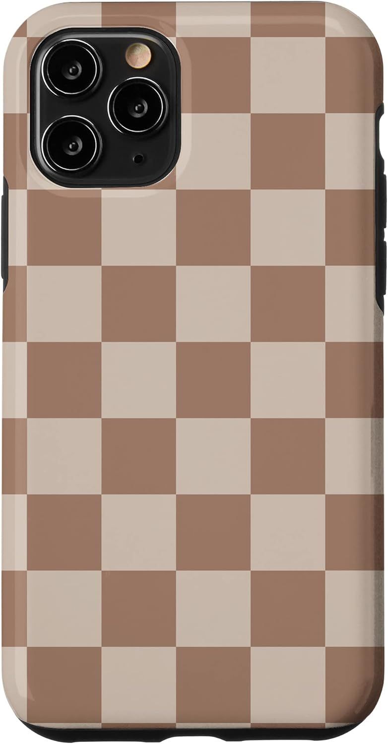 iPhone 11 Pro Brown Classic Checkered Big Checkerboard Case | Amazon (US)