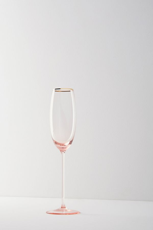 Gilded Rim Flute | Anthropologie (US)