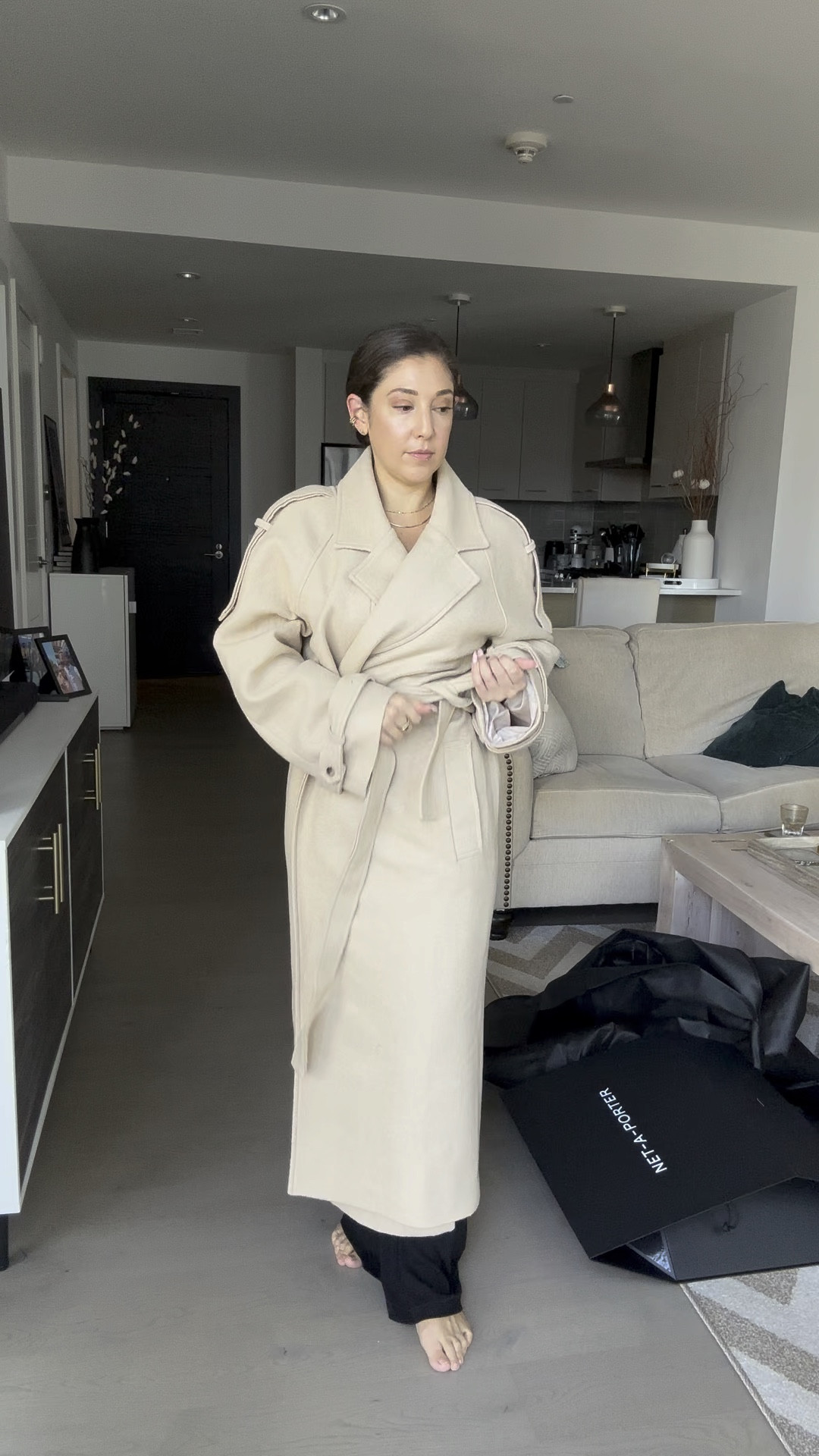 I have been eyeing this Frankie Shop coat for a while now and finally bought it! I got the xs/s and I really like it. It could be overwhelming on my 5”1’ frame but I think the details on the shoulder, the vent at the back, and the tie waist make it work! It’s also currently on sale!

#LTKSeasonal #LTKGiftGuide #LTKVideo