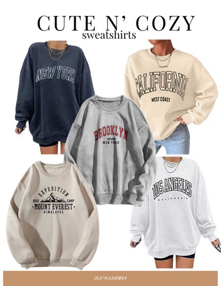 Cute n’ cozy graphic sweatshirts 



Oversized sweatshirt, Amazon, New York sweatshirt



#LTKFind #LTKunder50 #LTKstyletip