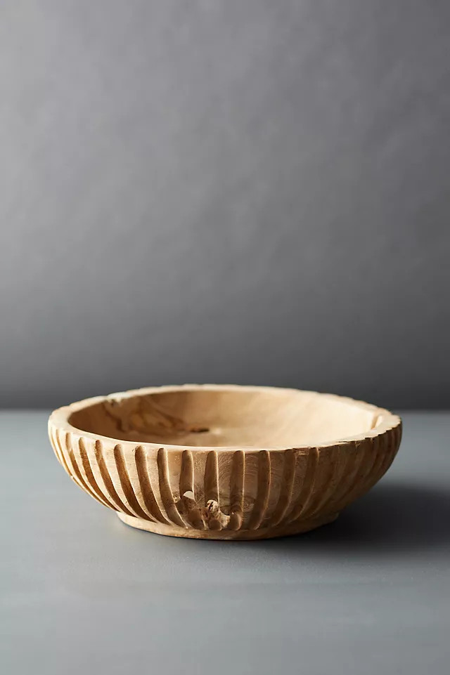 Teak Serving Bowl, Low | Anthropologie (US)