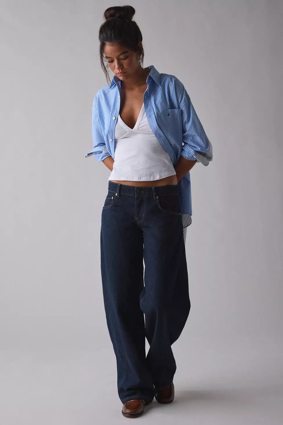 Motel Parallel Rinse Low-Rise Loose Jean | Urban Outfitters (US and RoW)