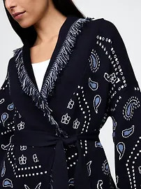 Oversized Fringe Shawl Cardigan | Gap (US)