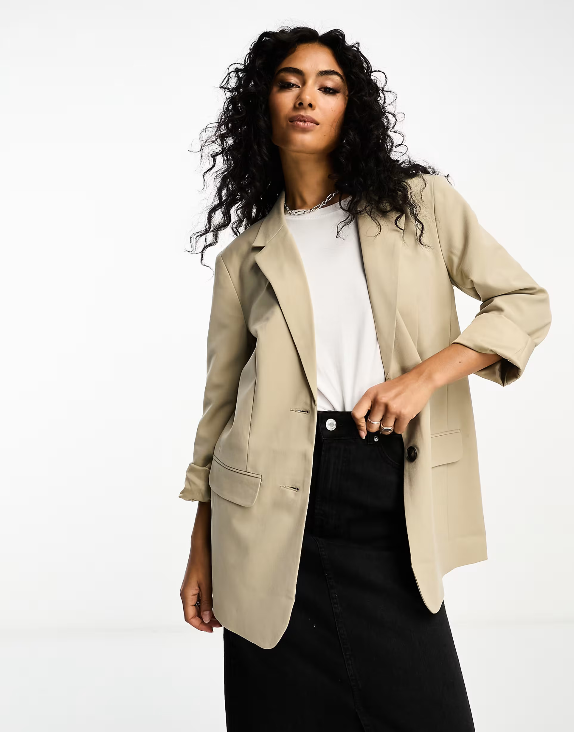 ASOS DESIGN Mix & Match slim boy suit blazer in neutral | ASOS (Global)