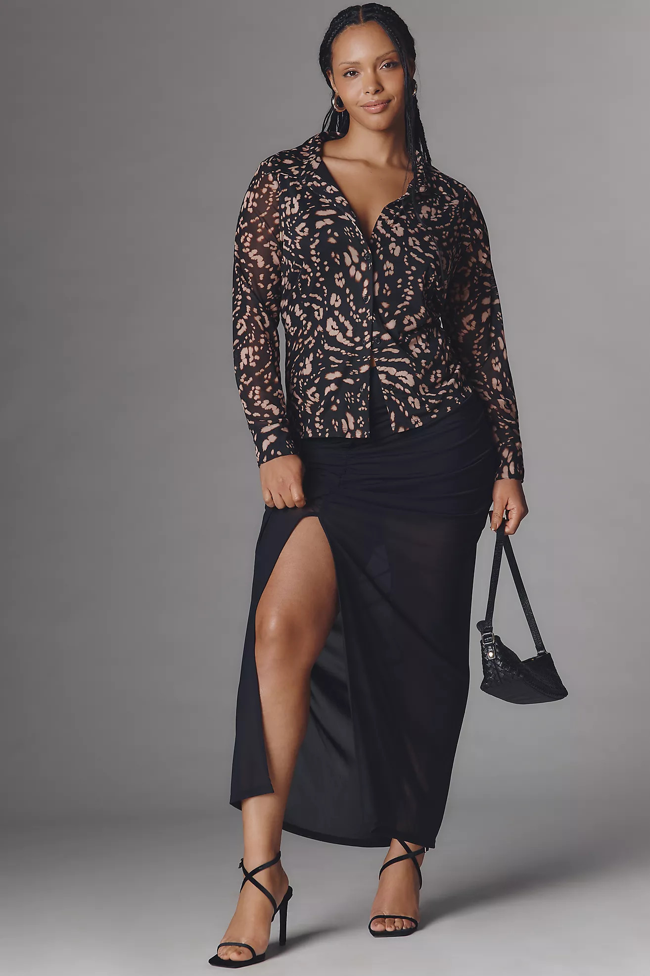 Sanctuary Plus Button-Front Fitted Top | Anthropologie (US)