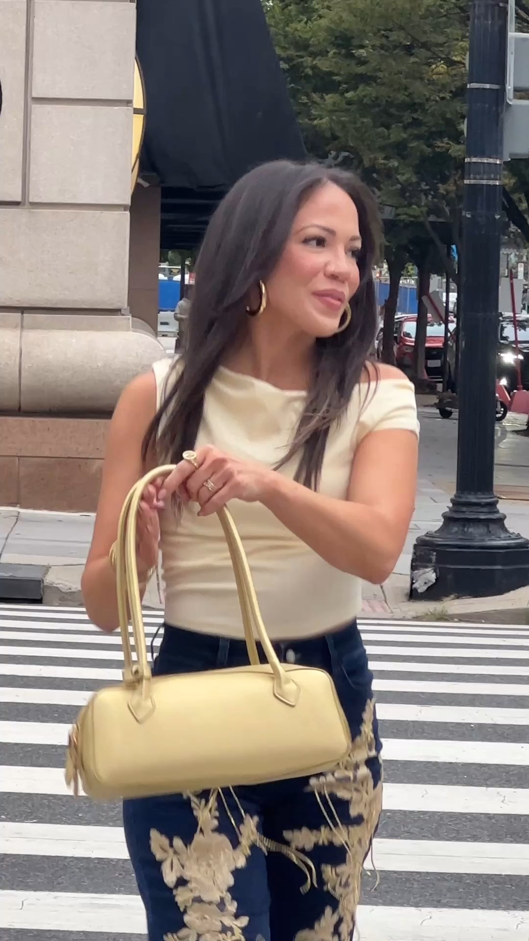 The coolest statement jeans for fall @thenolishop✨
Who else is ready for all the fall fashion? Comment “link” to get all my outfit details 🍂


#fallfashion #citystyle #falloutfitideas #fall2025 #statementoutfits #fallootd #ootd #denimoutfit fall fashion, autumn style, street style, chic outfits, fall outfit inspo, city stroll vibes, transitional style, statement denim, effortless fashion, seasonal wardrobe, trendy looks, fall OOTD, fall aesthetic, first day of fall, gold purse, gold details, nyc influencer, dc influencer, latina influencer 

#LTKItBag #LTKFallSale #LTKStyleTip