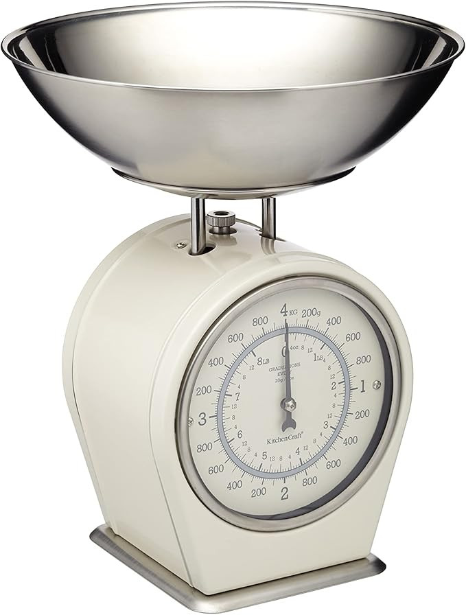 KitchenCraft Living Nostalgia Mechanical Kitchen Scales, Vintage Inspired Traditional Weigh Scale... | Amazon (UK)