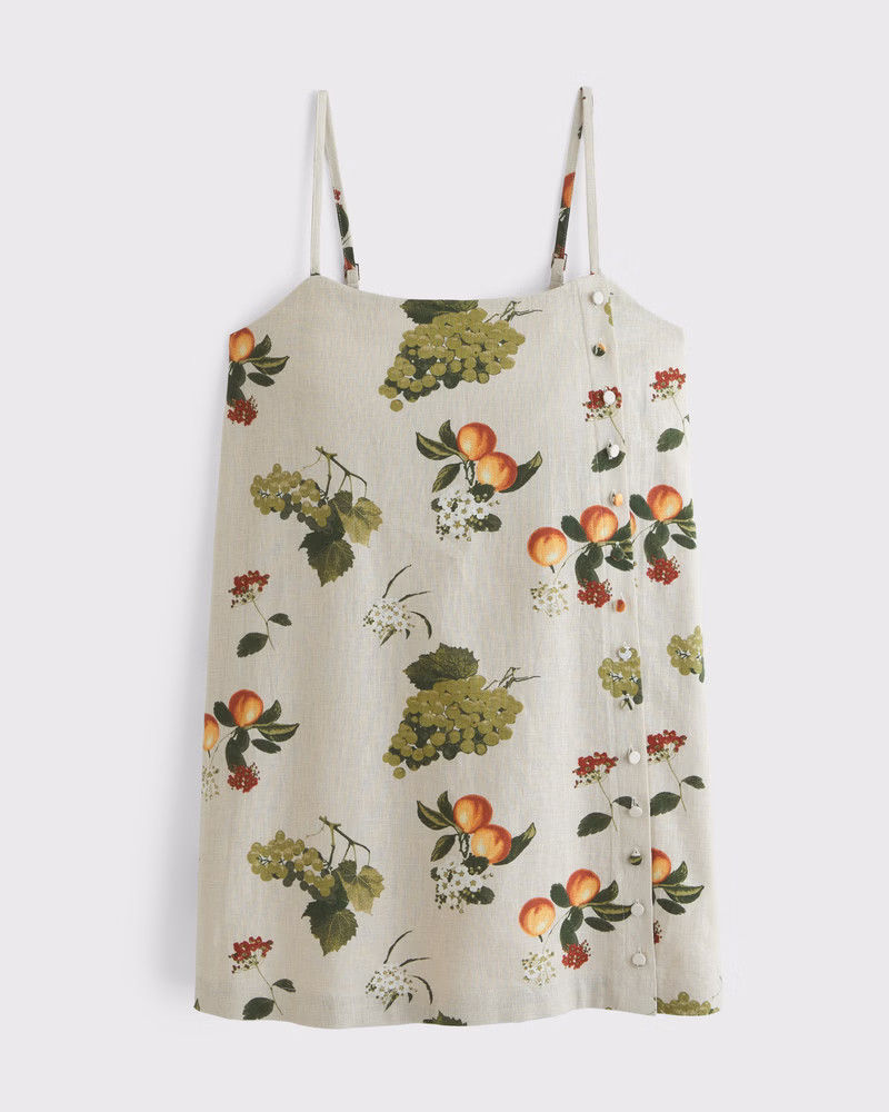 Women's Linen-Blend Button Skort | Women's Dresses & Jumpsuits | Abercrombie.com | Abercrombie & Fitch (US)