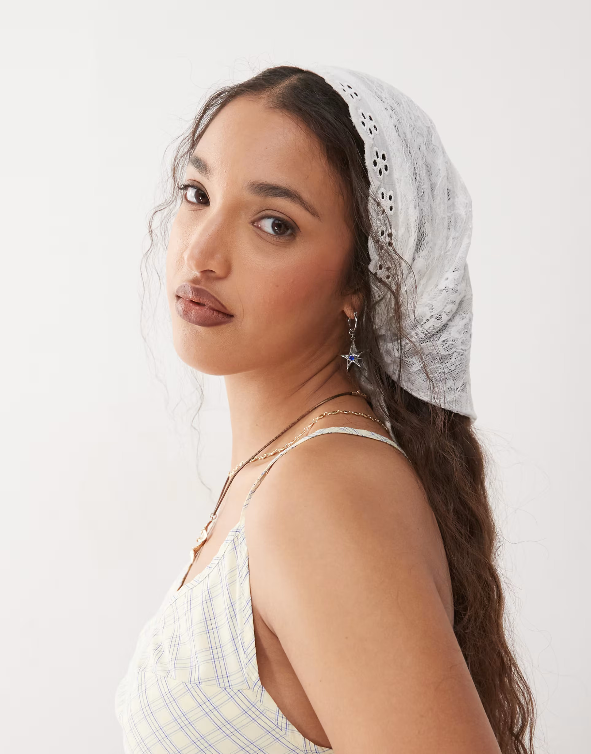 Reclaimed Vintage lace headscarf in ivory | ASOS (Global)