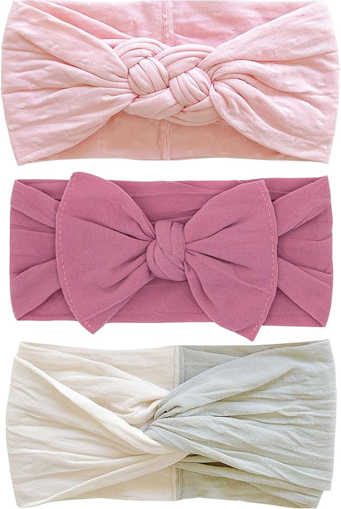 Baby Bling Bows Newborn to Toddlers Hair Bow - Three Amigas Headbands Hair Accessories Little Gir... | Amazon (US)