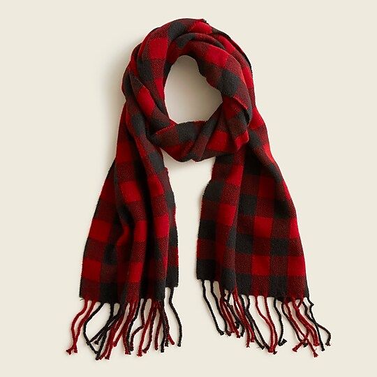 Wool scarf in holiday plaid | J.Crew US