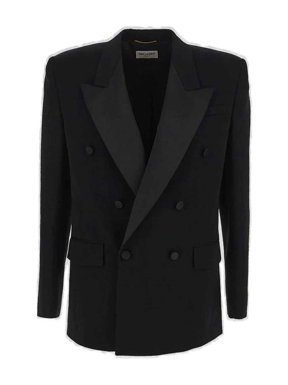 Saint Laurent Double-Breasted Tuxedo Jacket | Cettire Global