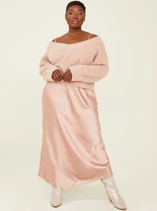 Nancy Satin Dress & Sweater Set | Arula