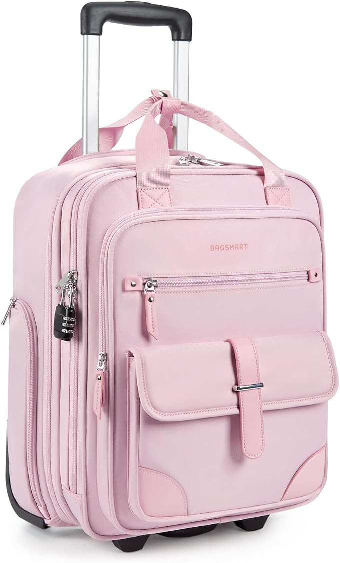 BAGSMART Carry on Luggage with Wheels, 16-inch Underseat Travel Suitcase Airline approved, Lightw... | Amazon (US)