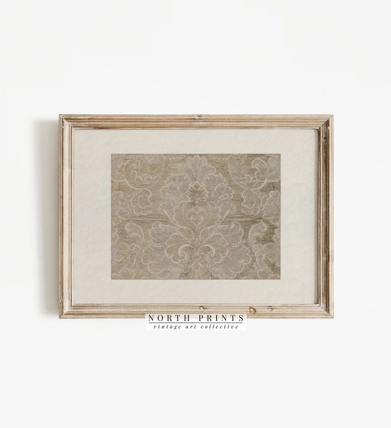 PRINTABLE Tapestry Art Print | Vintage Neutral Textile Wall Art | Modern Farmhouse Download | 102... | Etsy (US)