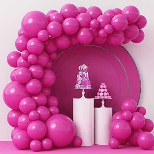113PCS Hot Pink Balloons, Latex Balloons for Pink Party Balloon Decorations, Matte Hot Pink Ballo... | Amazon (CA)