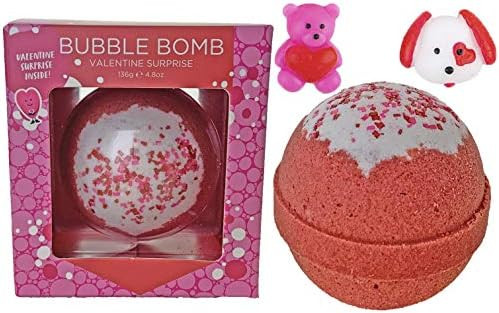 Valentine Bubble Bath Bomb for Kids with Surprise Toy Inside by Two Sisters. Large 99% Natural Fi... | Amazon (US)