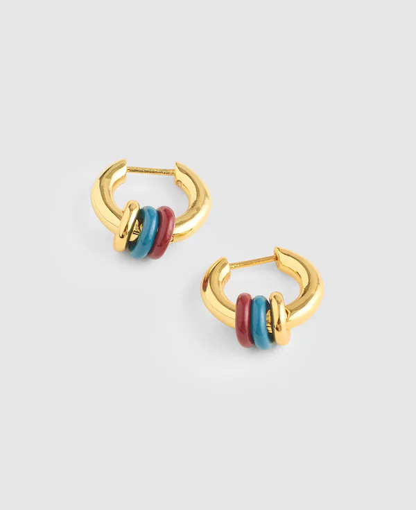 Triple-Ring Huggie Hoop Earrings | Madewell