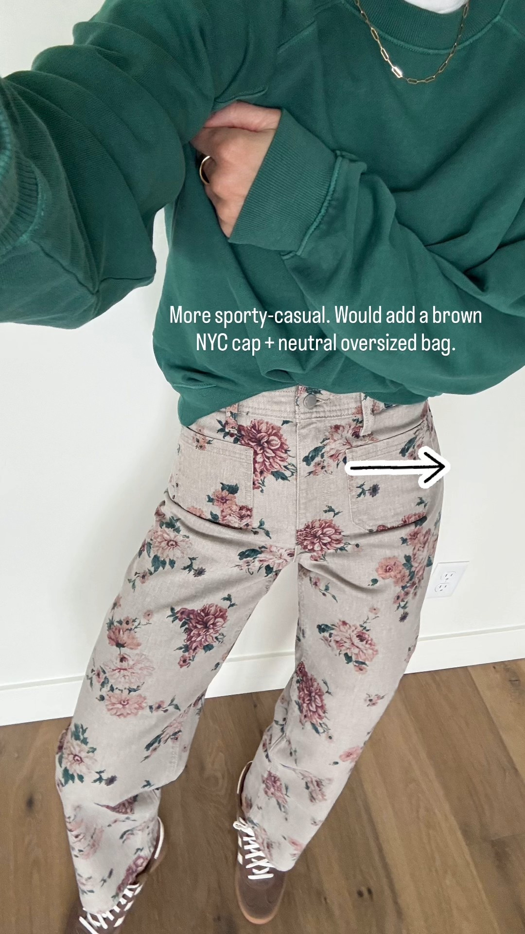 These new printed floral pants remind me so much of the Anthro Colette, but a fraction of the price. For snug through waist, so definitely size up if between sizes. I’m in a 4.
So many ways to style them. put a sporty-casual spin on them here, but also shared with them with a pretty pink sweater + sandals for spring.

#LTKOver40 #LTKmomlife #LTKgrwm