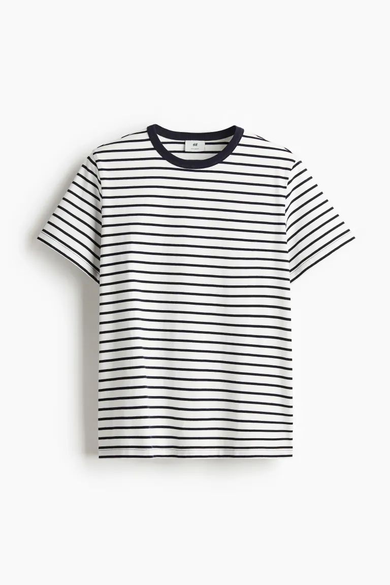 T-shirt Regular Fit - Bleu marine/rayé - HOMME | H&M FR | H&M (FR & ES & IT)