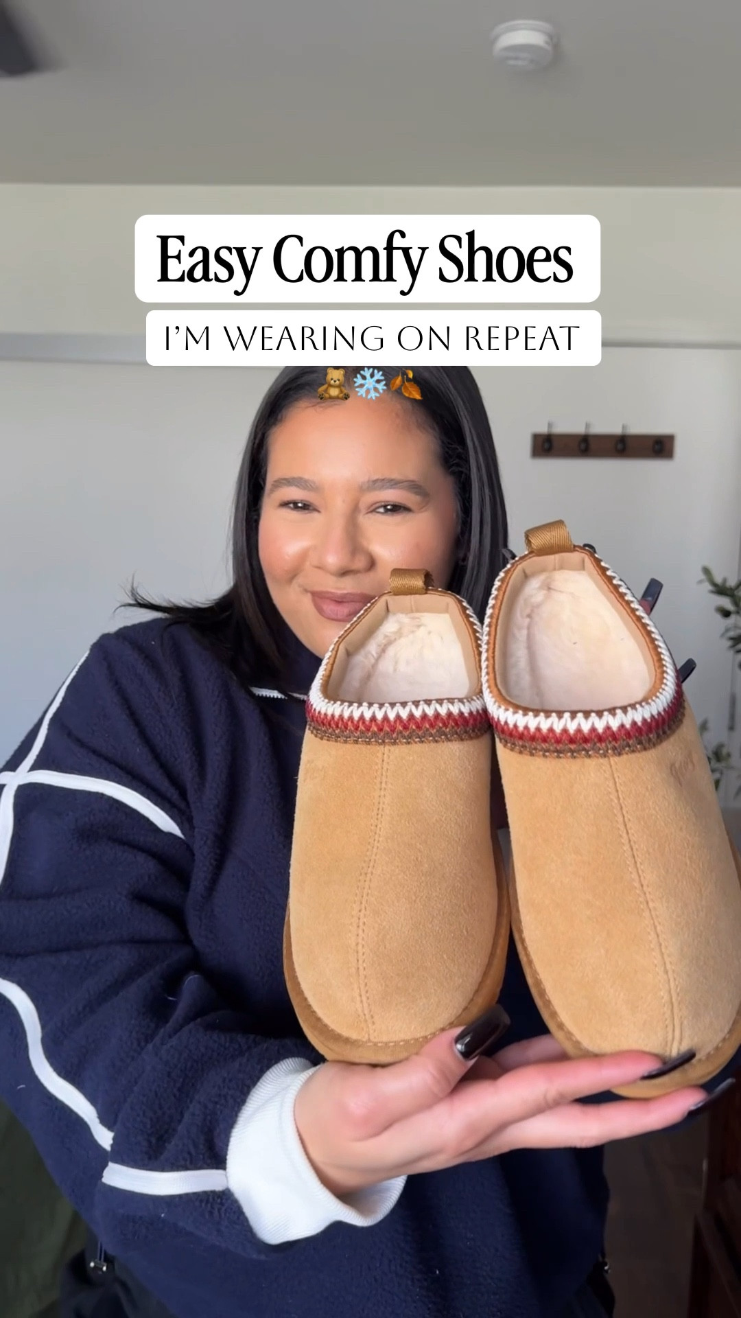 Obsessed with anything comfy and cozy and these cutie little slip ons are comfortable and affordable. Perfect for everyday, drop offs, airport, and all cozy things. 

Size 8- my normal size is 8.5 / super comfy/ they didn’t have half sizes and glad I didn’t size up. Super comfy  

Cozy shoes 
Slippers 
Booties 
Slip ones 
Winter shoes
Comfy shoes 
Gift ideas 
Christmas gift idea 

#LTKootd #LTKHoliday #LTKGiftGuide