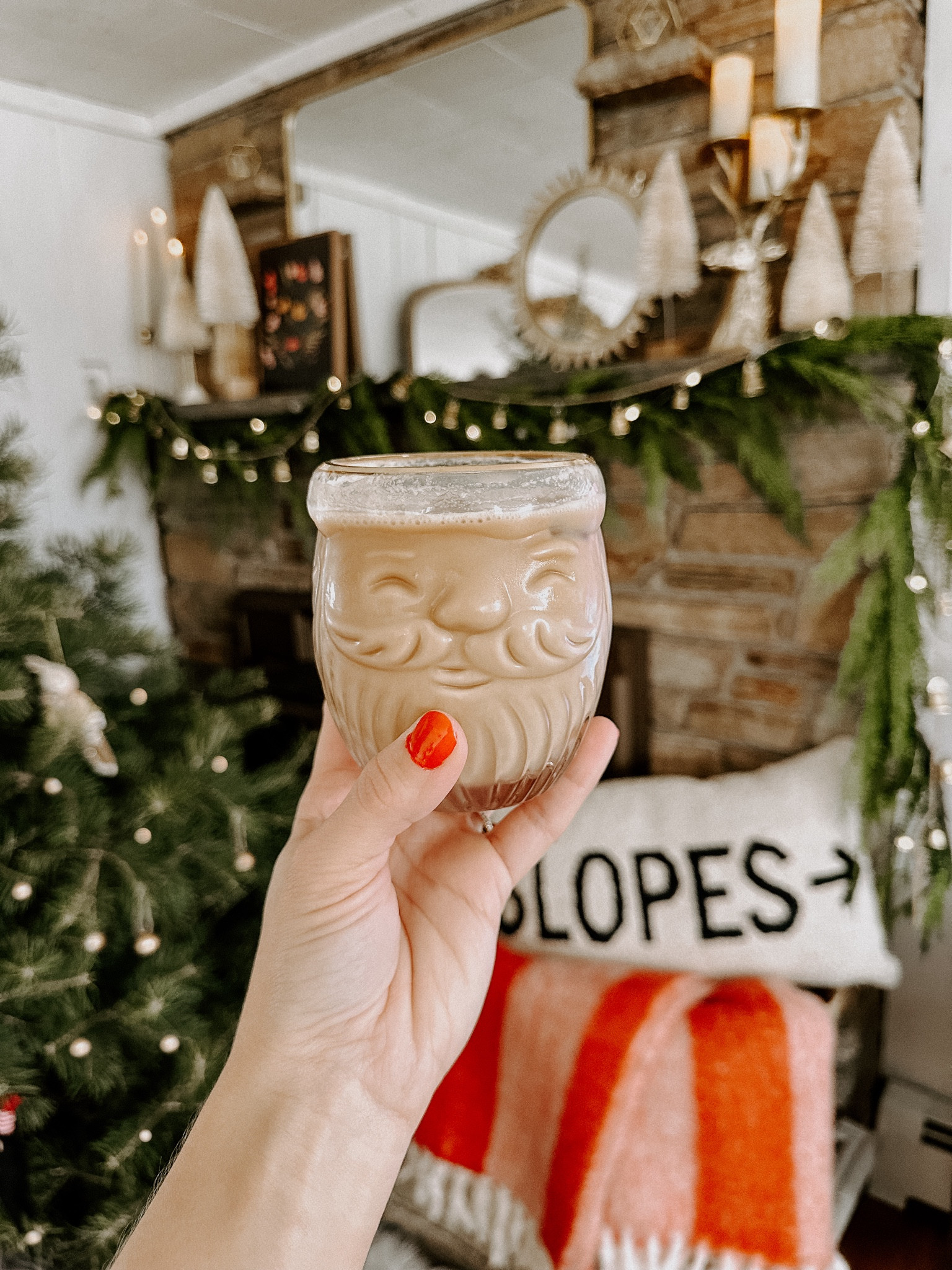 Drinking out of Christmas glasses and mugs only from here on out the next 30 days #anthro #anthropologie #santa #giftidea #christmasdecor #mantledecor #garland 

#LTKGiftGuide #LTKSeasonal #LTKHoliday