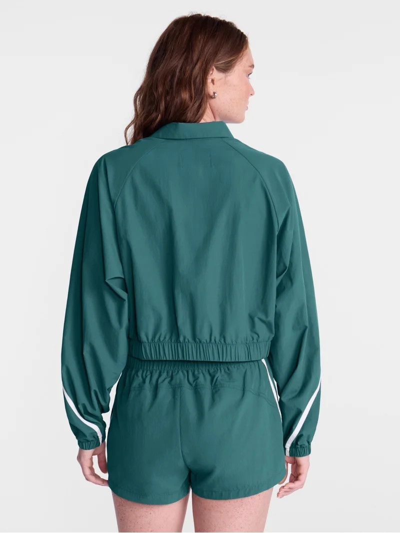 No Boundaries Zip Front Graphic Track Jacket, Women's XXS-XXL | Walmart (US)
