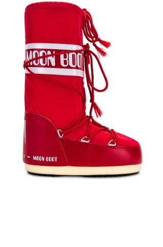 MOON BOOT Nylon Classic Boot in Red | FWRD 