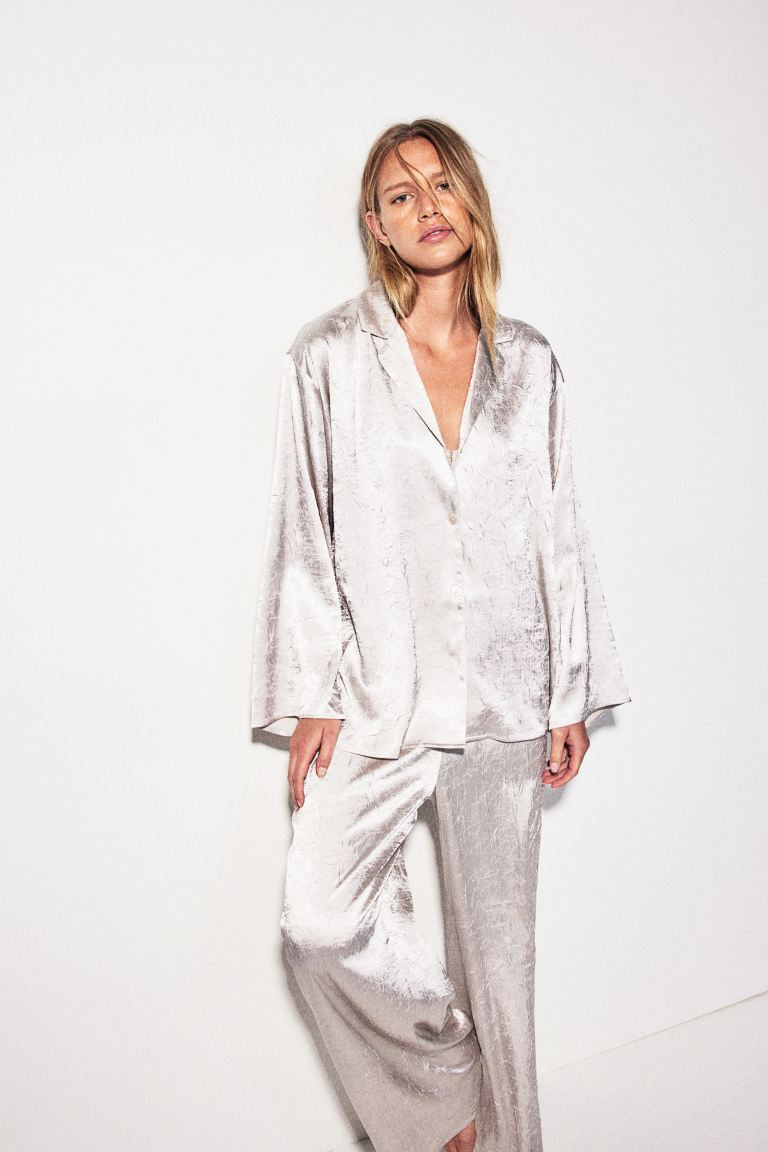 Satin Pajama Shirt and Pants | H&M (US + CA)
