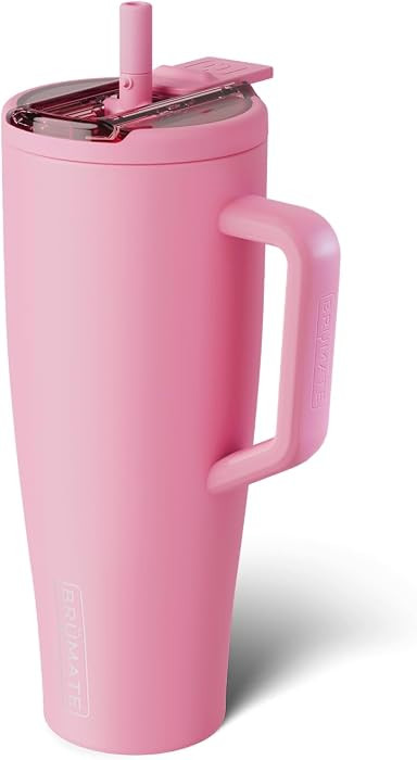 BrüMate Era Flip 40oz Tumbler with 100% Leakproof Covered Straw Lid | Hygienic Covered Straw | Insulated Stainless Steel Water Bottle with Handle | Cup Holder Friendly | BPA-Free (Primrose) | Amazon (US)