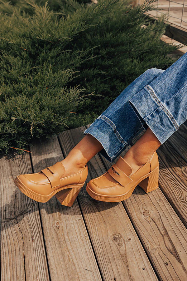 The Camille Faux Leather Loafer Heel | Impressions Online Boutique