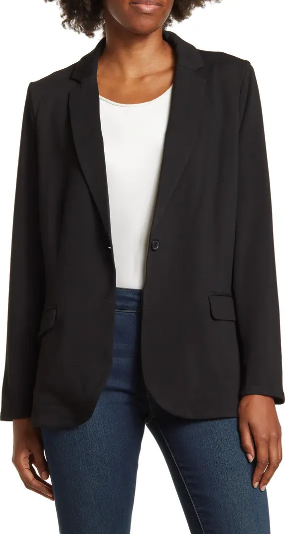 One-Button Notched Lapel Shaped Blazer | Nordstrom Rack