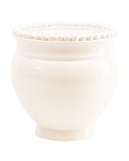 Made In Italy 11x11 Ceramic Dot Edge Planter | Marshalls