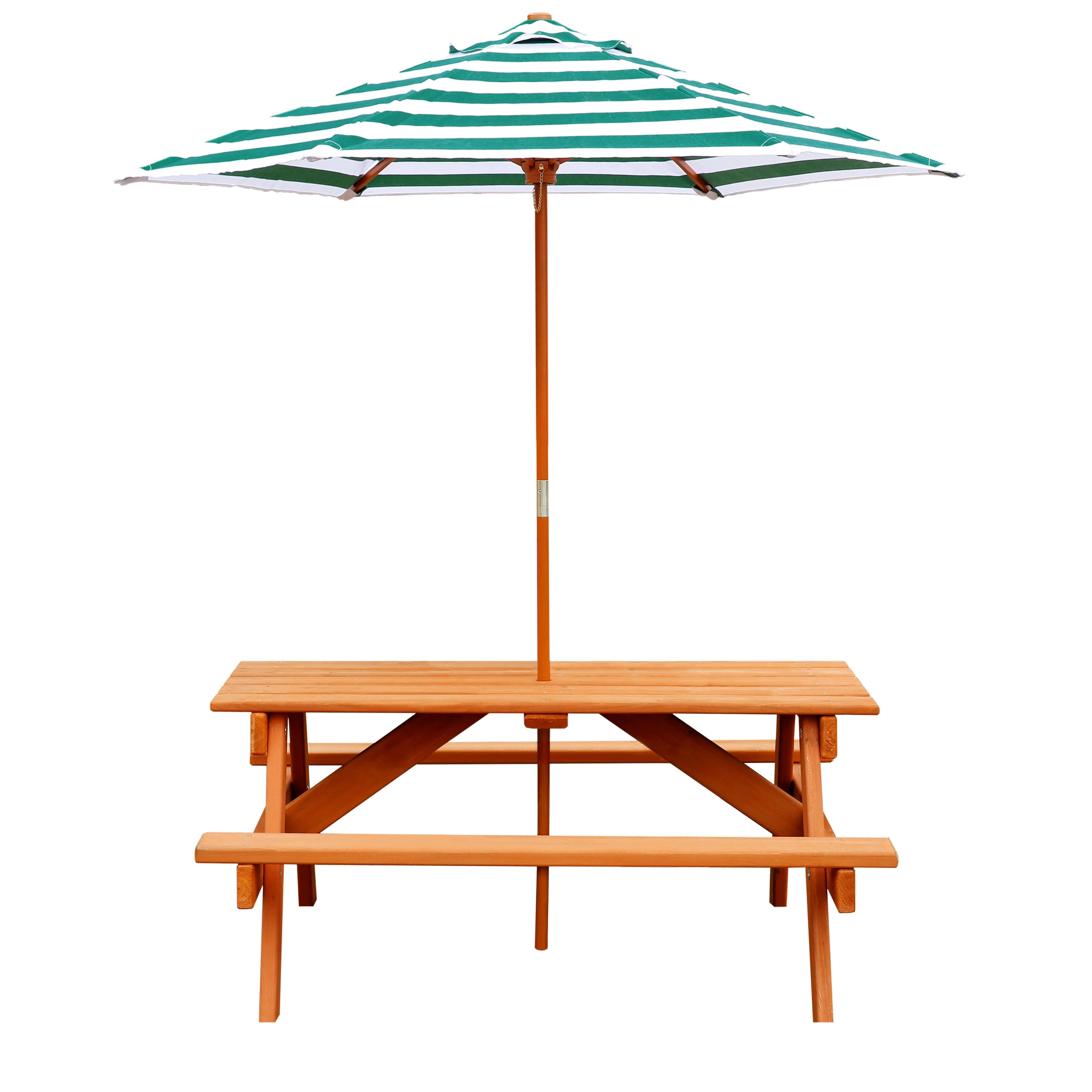 Gorilla Playsets Wooden Children's Picnic Table with Umbrella | Walmart (US)