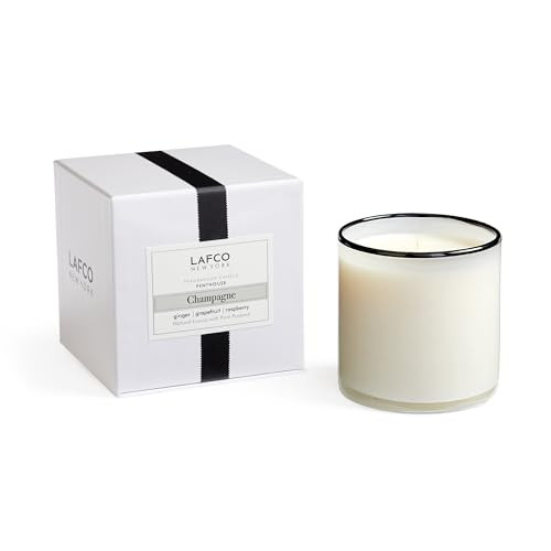 LAFCO New York Signature Candle, Champagne - 15.5 oz - 90-Hour Burn Time - Reusable, Hand Blown Glass Vessel - Made in The USA | Amazon (US)