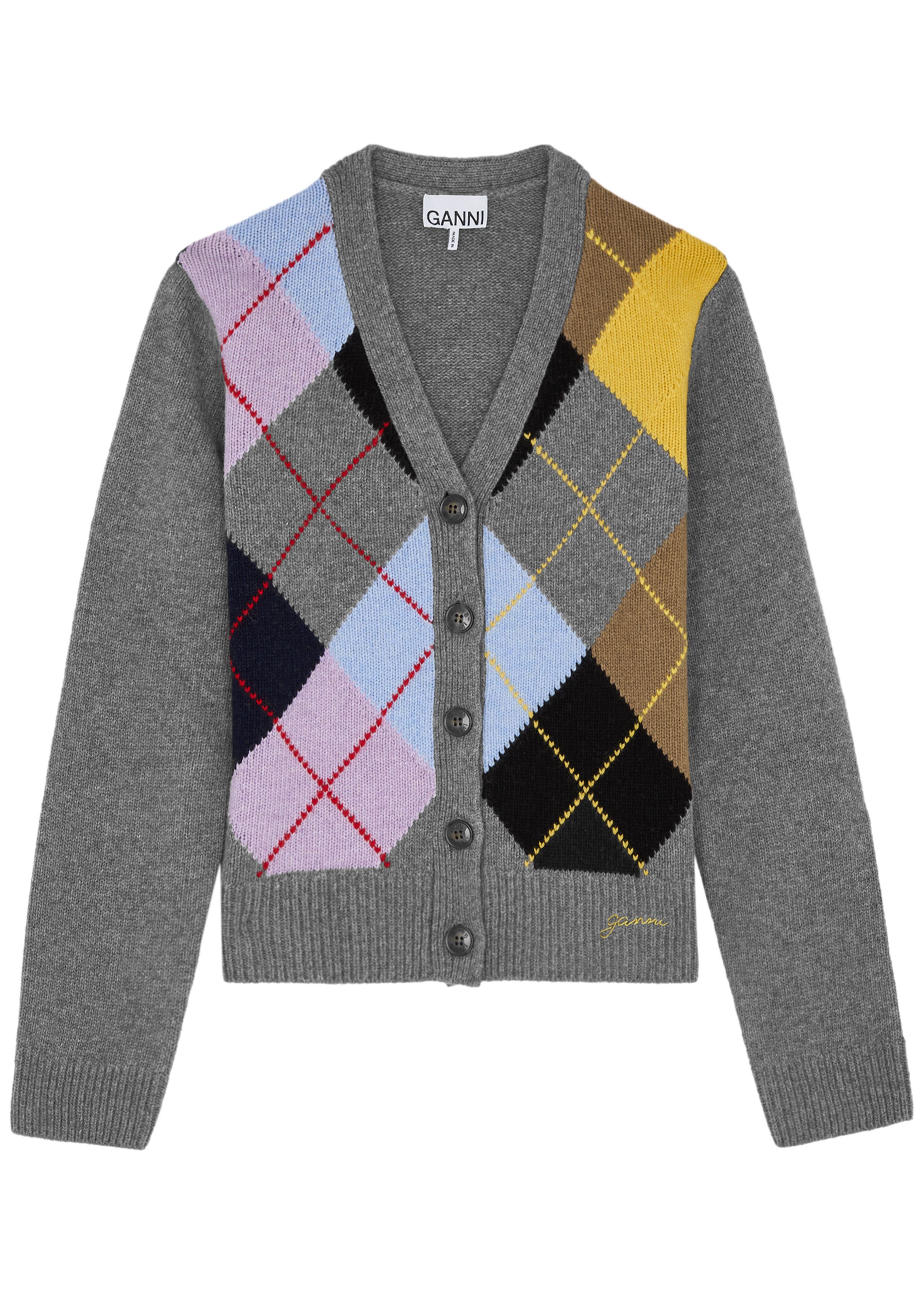 Harlequin wool-blend cardigan | Harvey Nichols