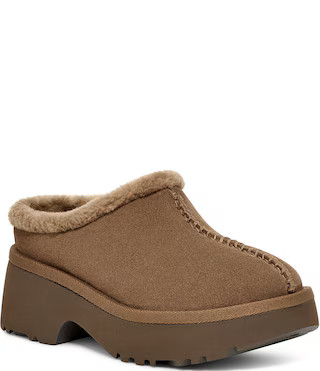New Heights Cozy Suede Platform Clogs | Dillard's