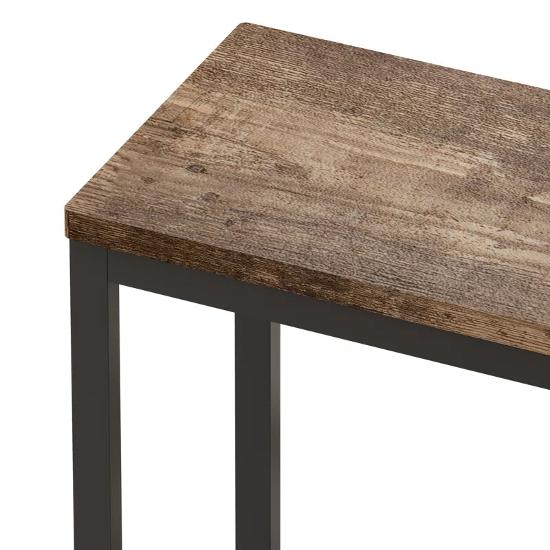 Xolani 60.32" Console Table and Stool Set, Wood Farmhouse Console Table Sofa Table with Stools | Wayfair North America
