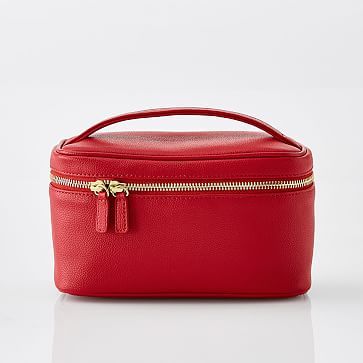 Universal Travel Cosmetic Case, Oval, Red | Mark and Graham