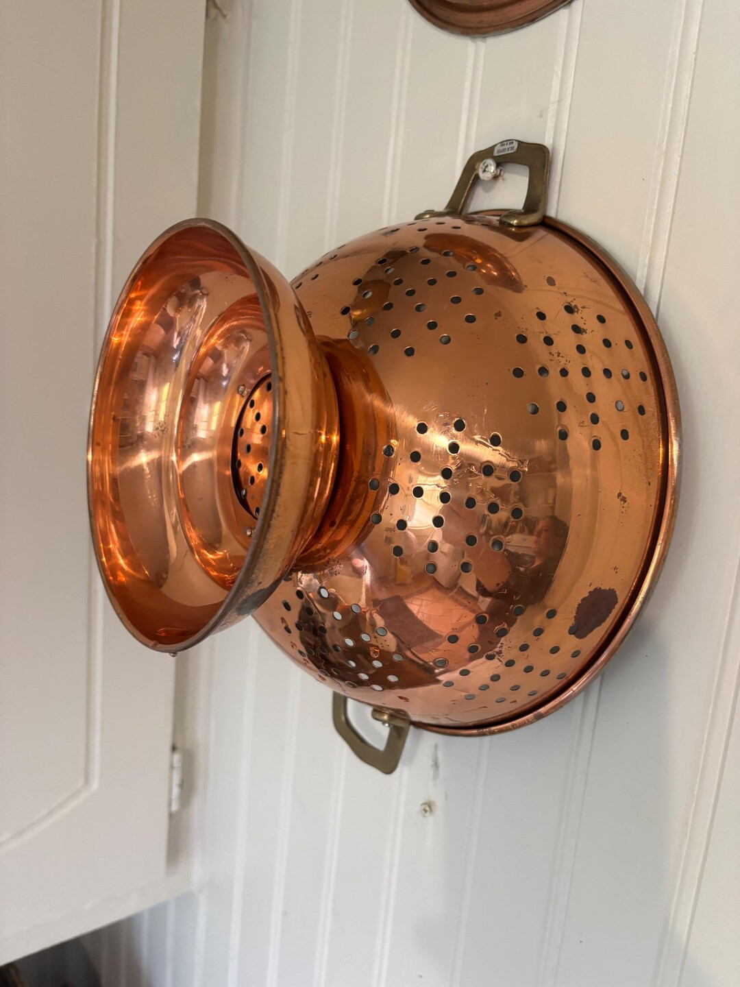 Vintage Solid Coper Colander Made in Korea - Etsy | Etsy (US)