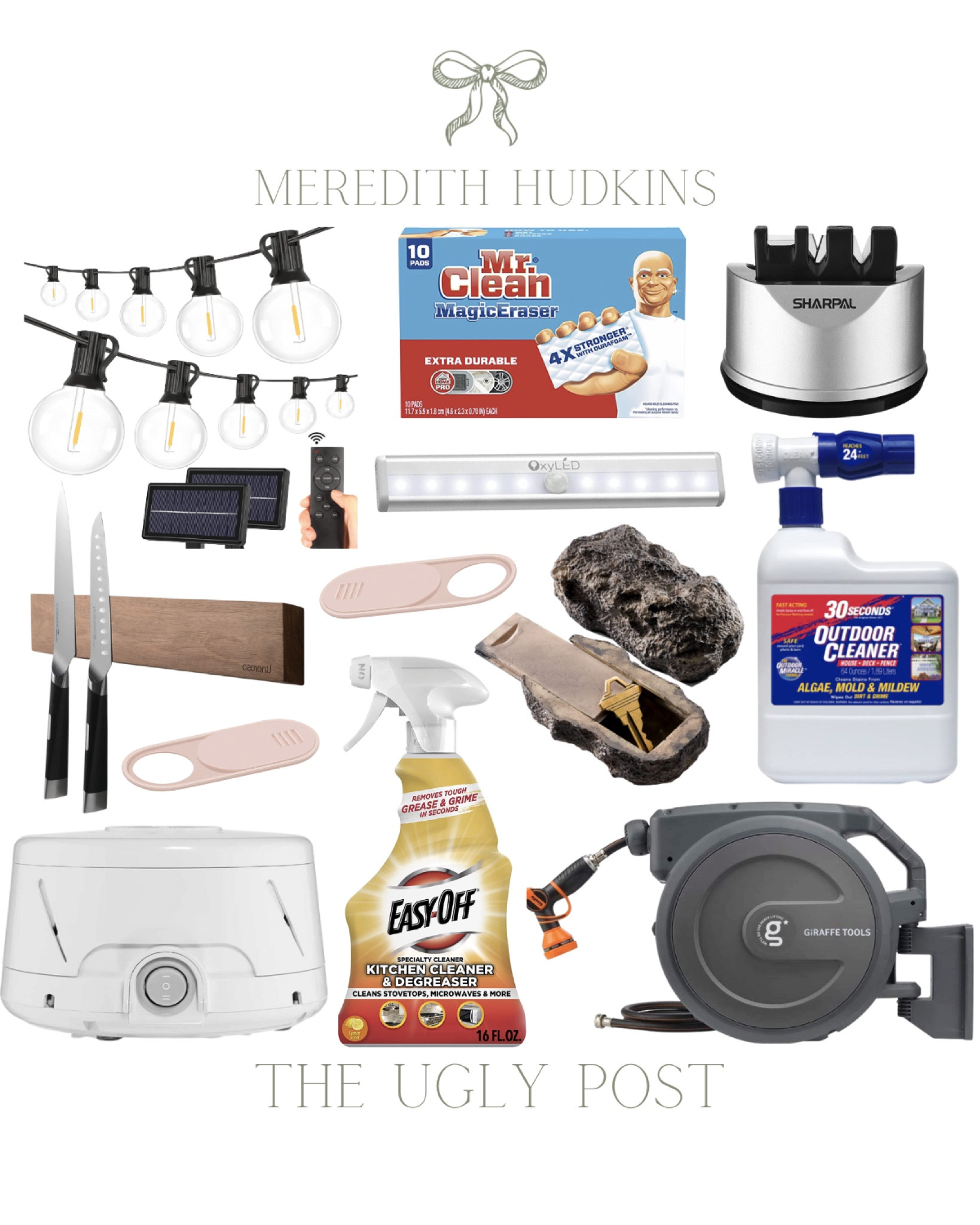 Amazon home, household essentials, outdoor living, outdoor lights, Mr. clean magic eraser, bathroom cleaning, easy off kitchen cleaner, stove top cleaner, magnetic knife holder, knife sharpener, retractable hose reel, water hose, hide a spare key, outdoor cleaner, algae mold and mildew remover, motion sensor closet light, white noise machine, WebCam cover

#LTKsalealert #LTKhome #LTKunder50