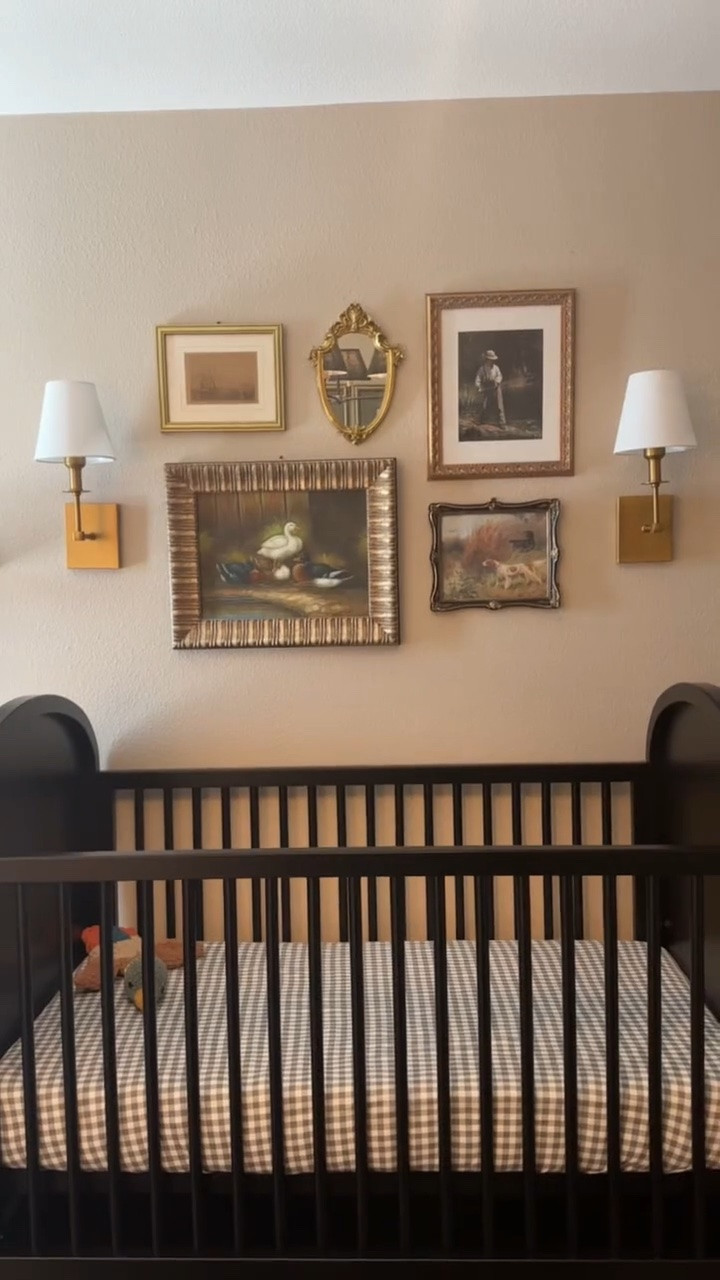 Ralph Lauren inspired baby boy nursery with black and tan details.

#LTKKids #LTKBaby #LTKHome