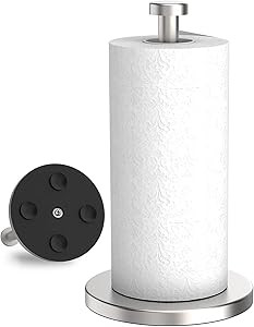 VEHHE Paper Towel Holder Countertop, Standing Paper Towel Roll Holder for Kitchen Bathroom, with ... | Amazon (US)