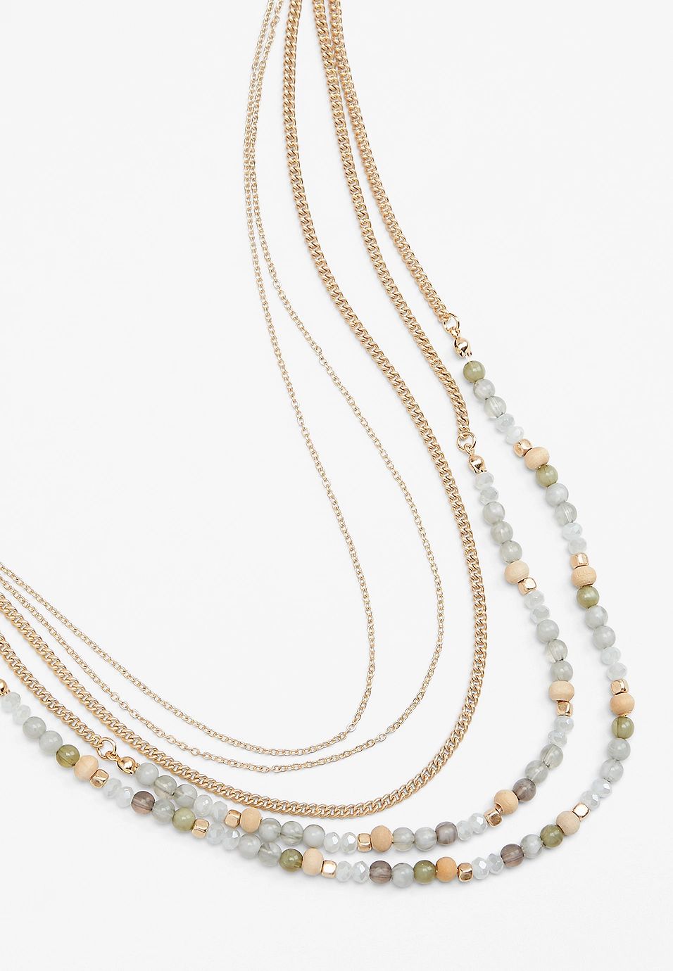 Layered Beaded Necklace | Maurices