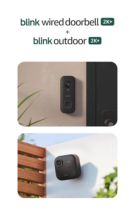 Blink Wired Doorbell 2K+ (all-new) and Outdoor 2K+ (newest model) — 2K video, enhanced audio. S... | Amazon (US)