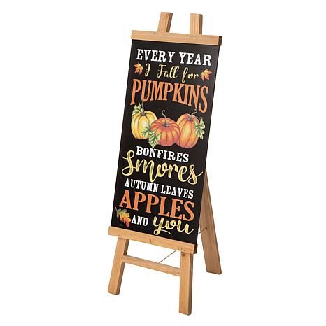 Glitzhome Wooden Easel Porch Sign Changeable Double-Sided Sign Board - 20648868 | HSN | HSN