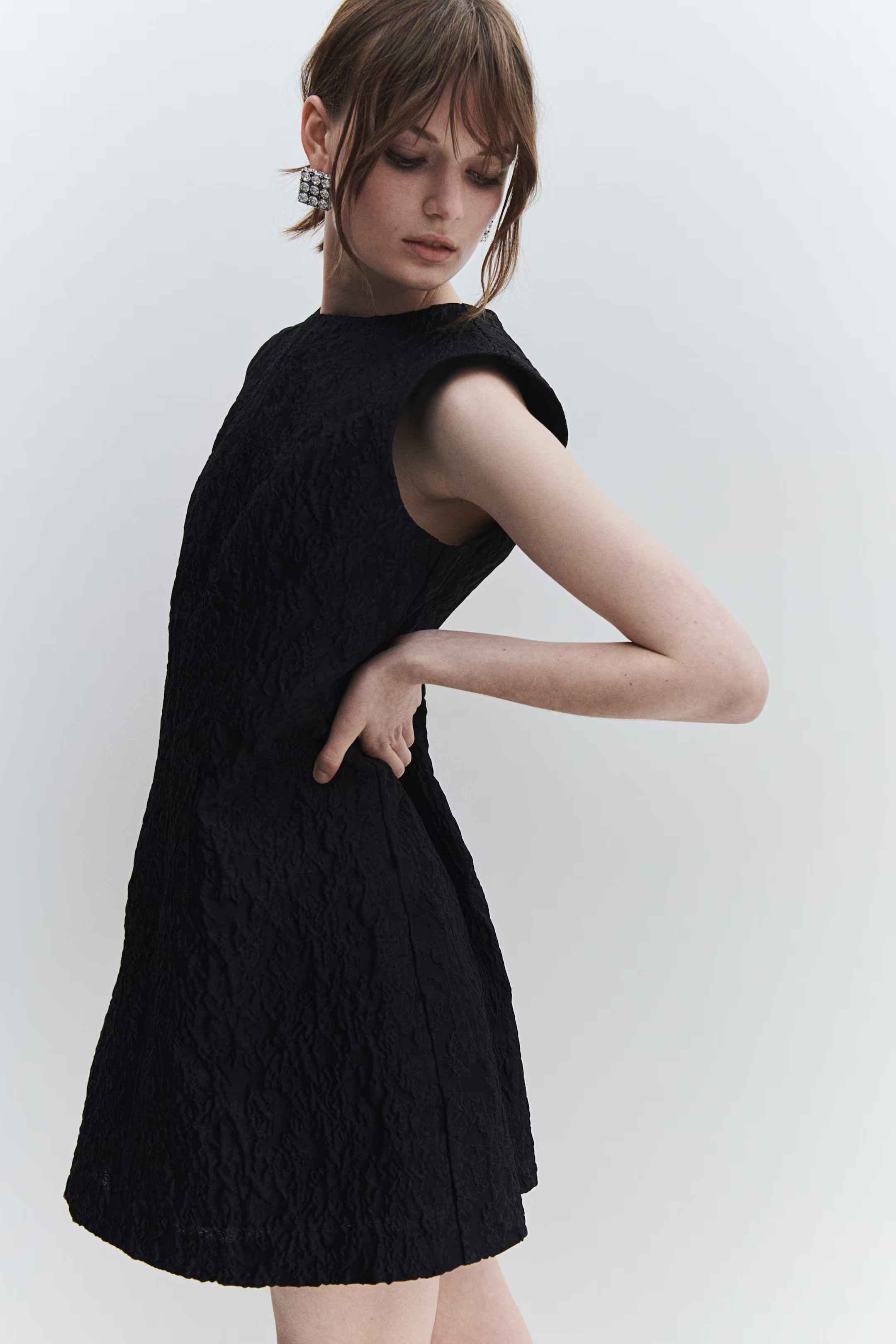 Jacquard-Weave Dress - Black - Ladies | H&M US | H&M (US + CA)