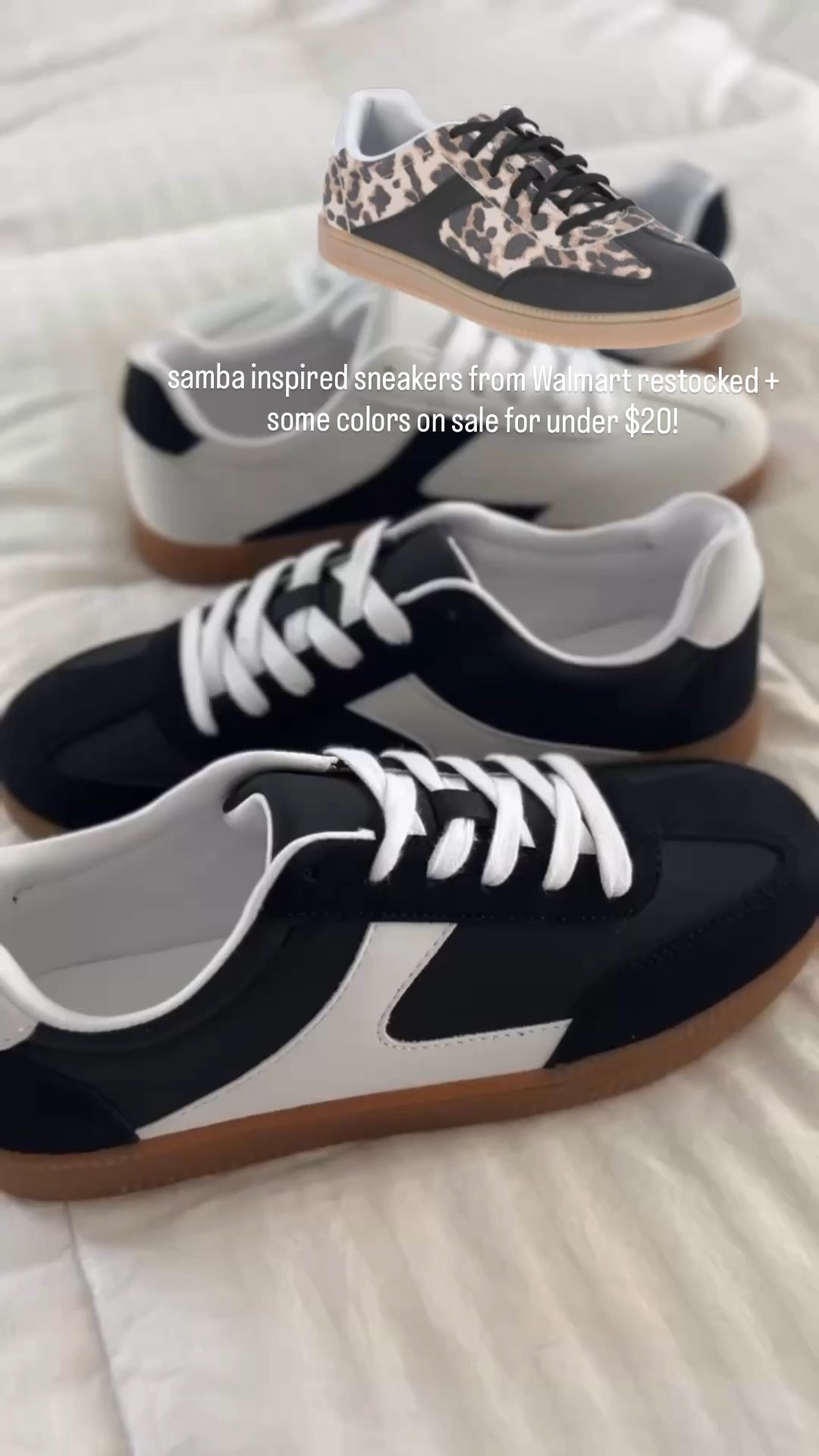 Samba inspired sneakers from Walmart restocked and some colors are on sale for under $20 including the leopard!! These do run big I highly suggest going down. 

#LTKSaleAlert #LTKFindsUnder50 #LTKShoeCrush