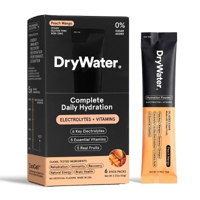 DryWater Peach & Mango - 6ct | Target